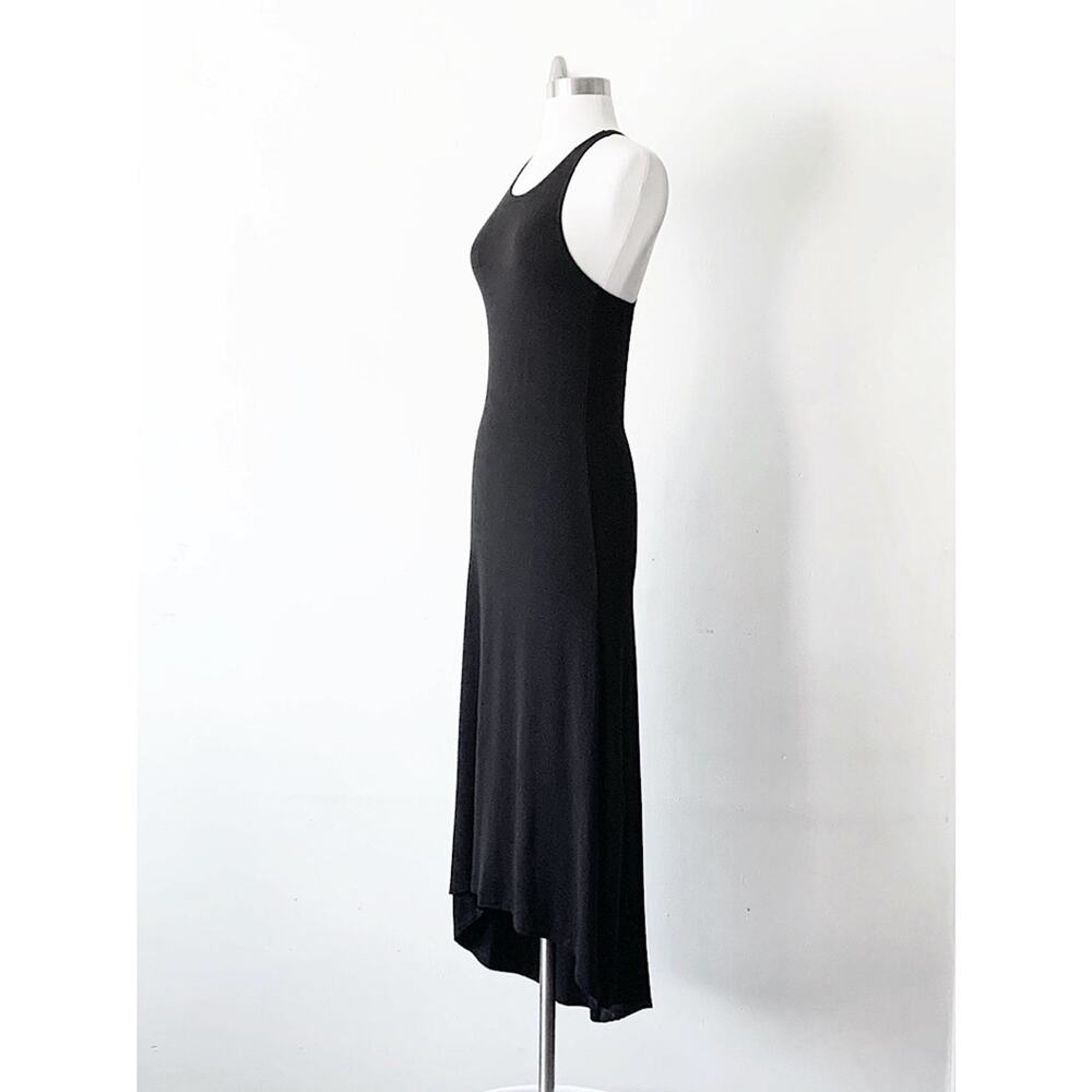 ♥782♥ (L) BLACK AND GREIGE Hi-Lo Dress - Picture 2 of 3